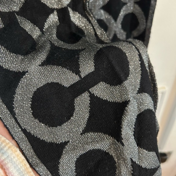 Coach Black and metallic silver scarf - Picture 2 of 3